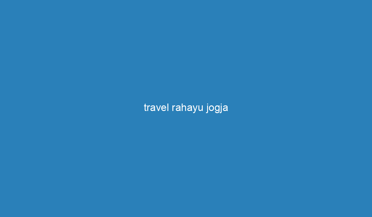 travel rahayu jogja